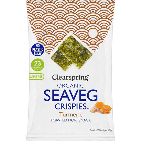 Clearspring Tång Chips | Gurkmeja Ekologisk (Seaveg Crispies)