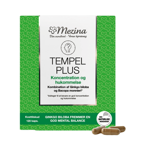 Mezina Tempel Plus m. Ginkgo Biloba | 120 kapslar