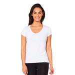 Boody Women´s V-neck T-shirt Vit | Stl. XL