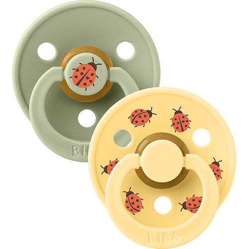 BIBS Colour, Size 2, 2 Pack Ladybug Sage Mix