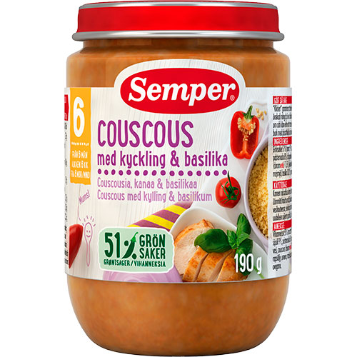Couscous med kyckling från 6 mån.