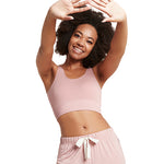 Boody Ribbed Seamless Bra Dusty Pink| Stl. L