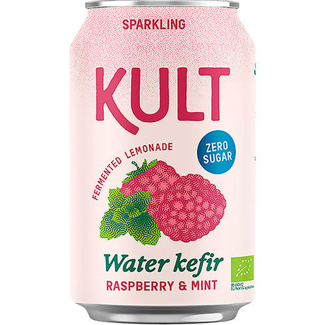 KULT Vattenkefir 33 cl | Hallon & Mynta