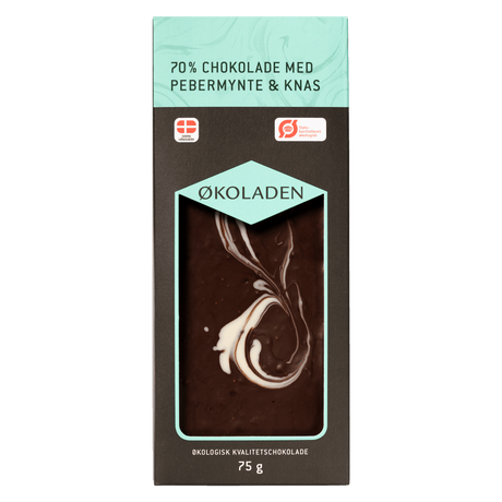 Økoladen Choklad Økologisk | Pepparmynta/knas 70%
