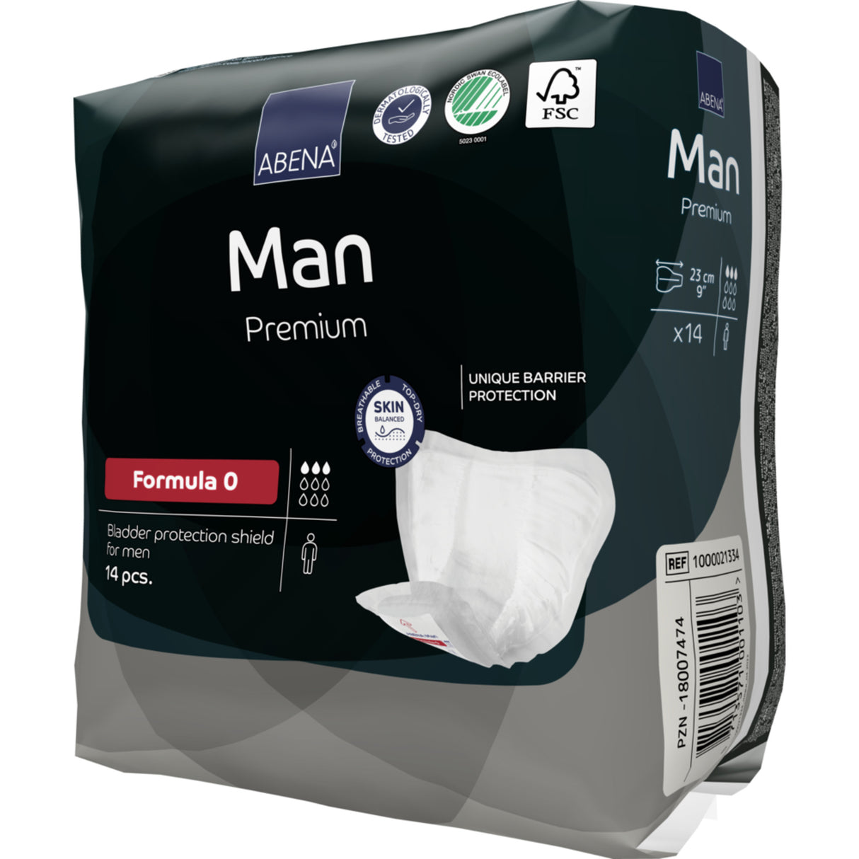 Man Formula 0 Inkontinensskydd för män, med tejp, Premium