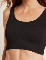 Bambu BH Ribbed Seamless Svart