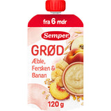 Semper Gröt med äpple, persika & banan från 6 mån. | 120 g