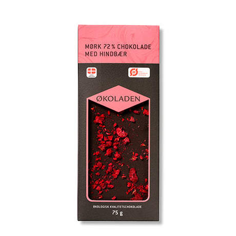 Choklad med hallon 72% EKO