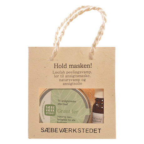 Håll Masken Presentpåse Inh. Grön Lera, Ansiktsolja, Peeling Pad