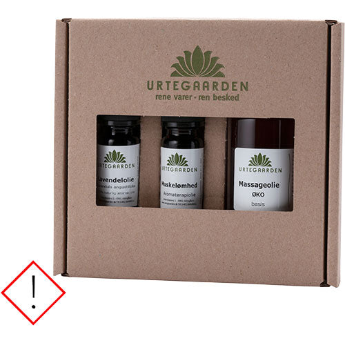 Massageset basis 10 ml Lavendel, 10 ml muskelömhet + 100 ml massageolja