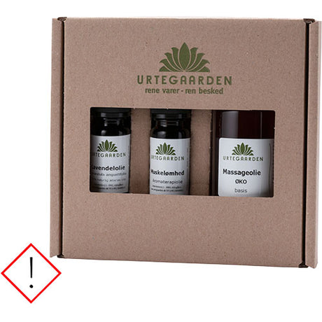 Massageset basis 10 ml Lavendel, 10 ml muskelömhet + 100 ml massageolja
