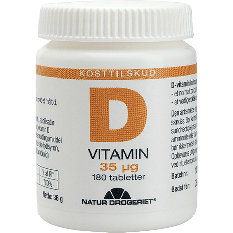 Natur-Drogeriet Vitamin D3 35 Ug | 180 tabletter