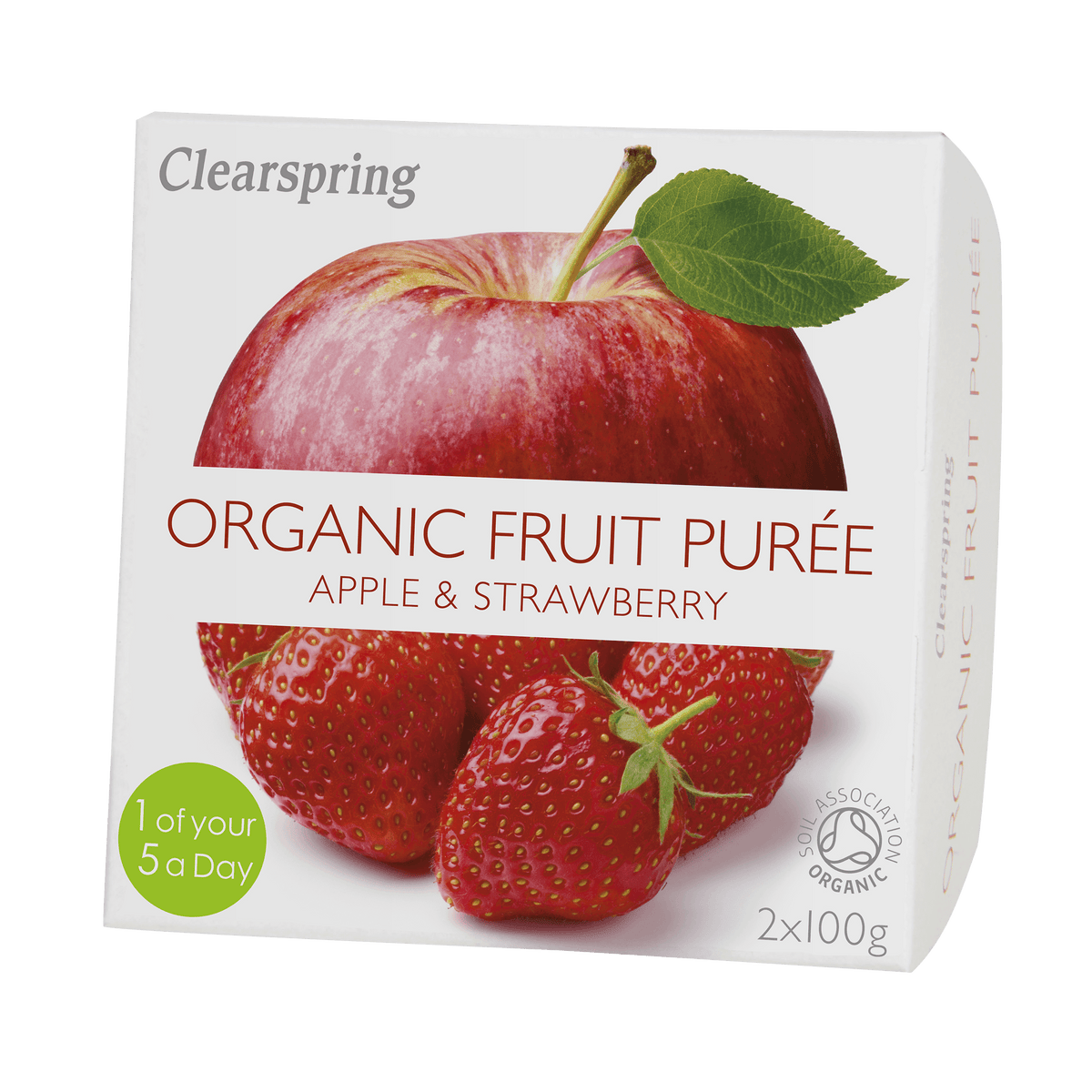 Clearspring Fruktpuré Ekologisk 200 g | Äpple & Jordgubb