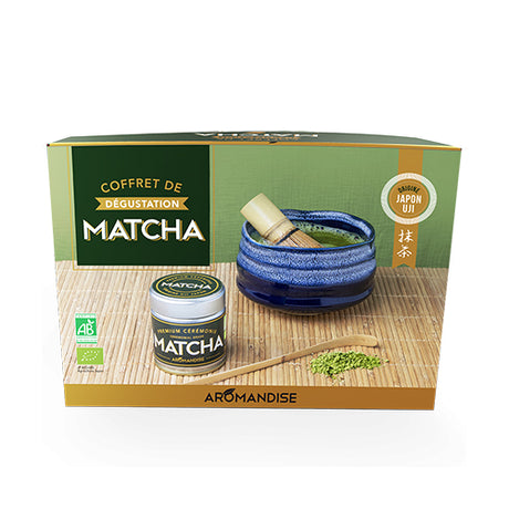Matcha teceremoniset (skål, matcha, sked, visp) EKO