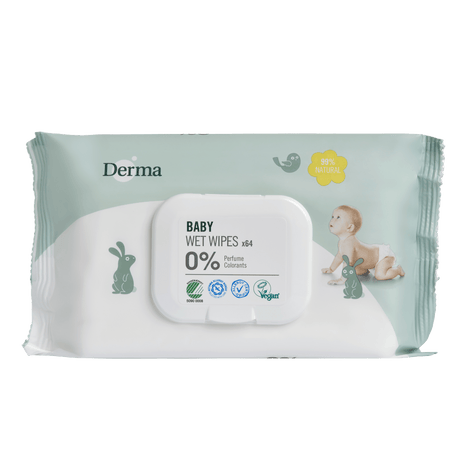Derma Eco Våtservetter - 64 st.