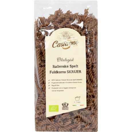 Castagno Fullkornsdinkel Skruvar Ekologisk | 500 g