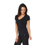 Boody Women´s V-neck T-shirt Svart | Stl. XL