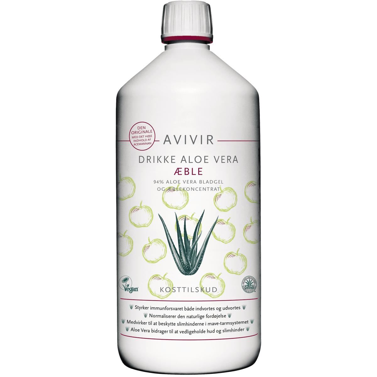 Avivir Dryck Aloe Vera Äpple | 1 liter