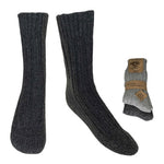 Alpaka Ullstrumpor Mörkgrå & Grå Tjocka 2-pack | Strl. 39/42