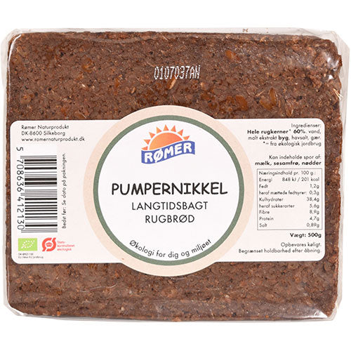 Köp Rømer Rågbröd Pumpernickel EKO 500 g - Mecindo – Mecindo.se