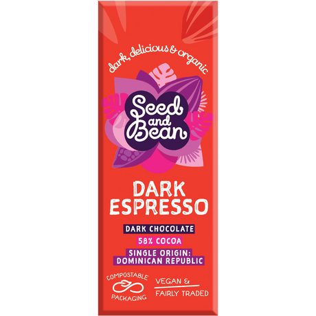 Seed & Bean Mörk Choklad 58% Espresso Ekologisk | 25 g