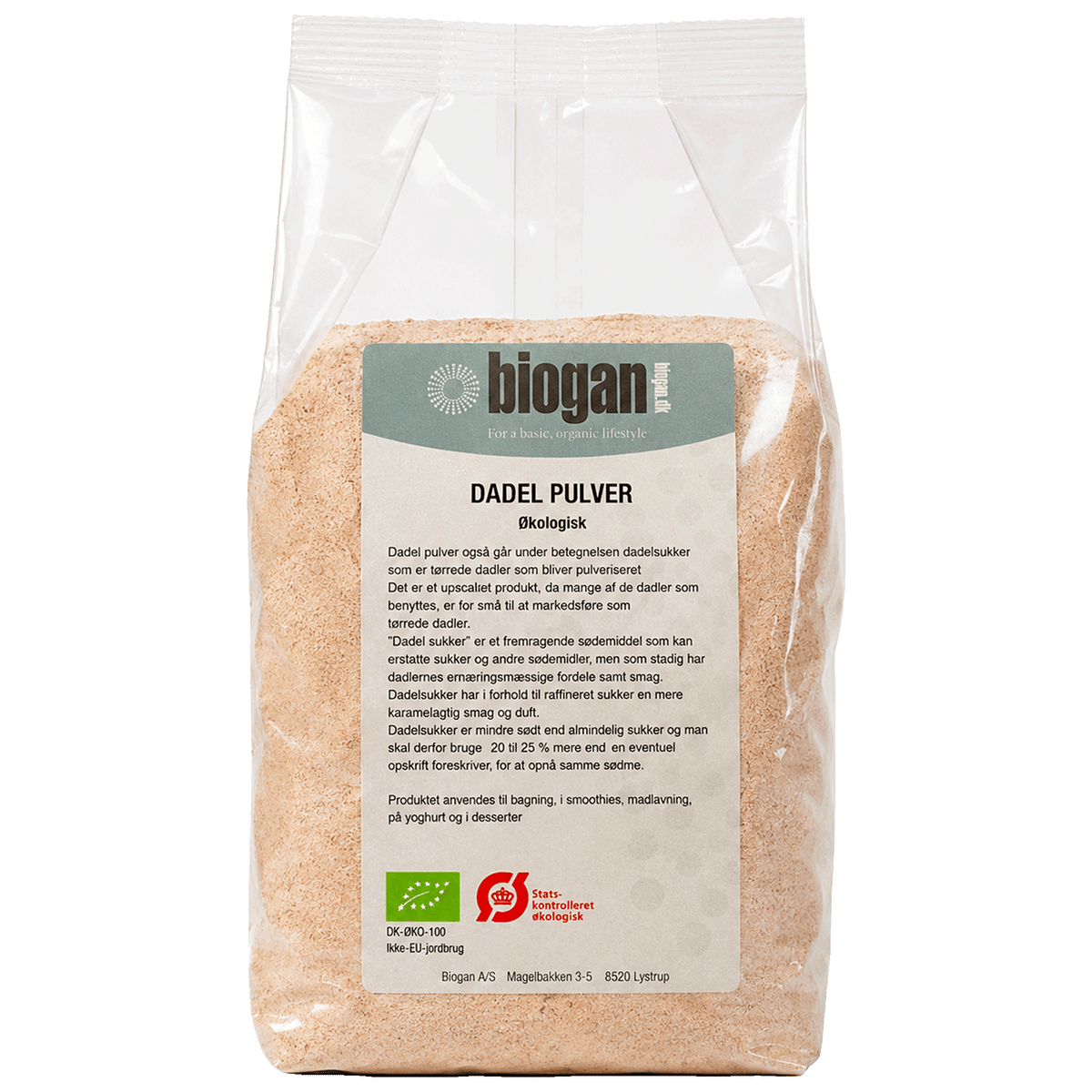 Biogan Dadel Pulver Ekologisk | 400 g