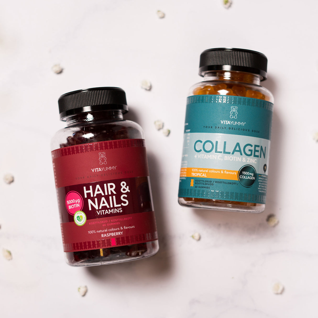 VitaYummy Hair & Nails Raspberry | 60 vingummin