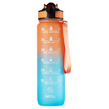 Motivationsflaska 1 Liter Orange/Grön