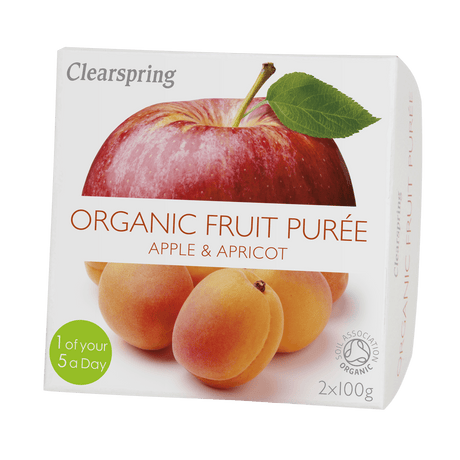 Clearspring Fruktpuré Ekologisk 200 g | Äpple och Aprikos