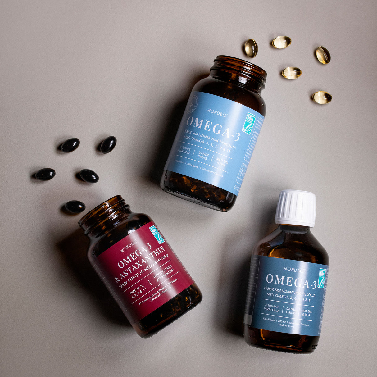 NORDBO Omega-3 & Astaxanthin | 90 kapslar