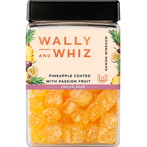 Wally and Whiz Vingummi Ananas med Passionsfrukt Sockerfri | 240 g