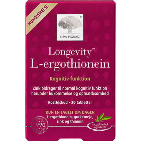 New Nordic Longevity L-ergothionein | 30 tabletter