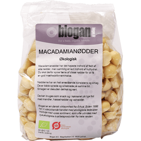 Biogan Macadamianötter rå Ekologisk | 400 g