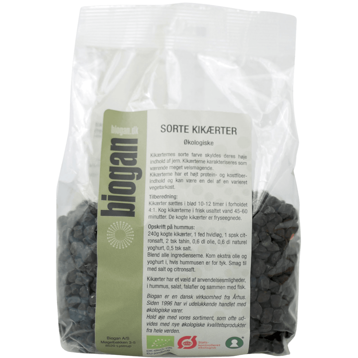 Biogan Kikärter Svarta Ekologisk | 500 g