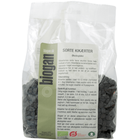 Biogan Kikärter Svarta Ekologisk | 500 g