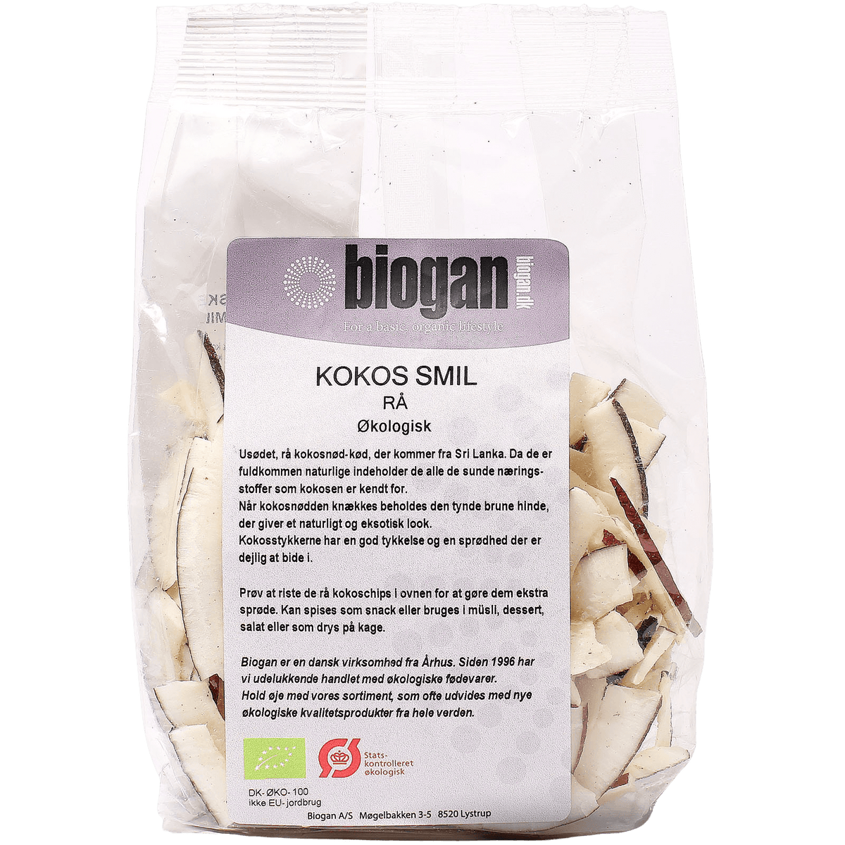 Biogan Rå kokos med skal Ekologisk | 175 g