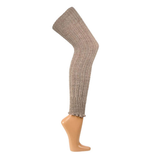 Overknee Benvärmare med Ull & Alpackaull - Beige