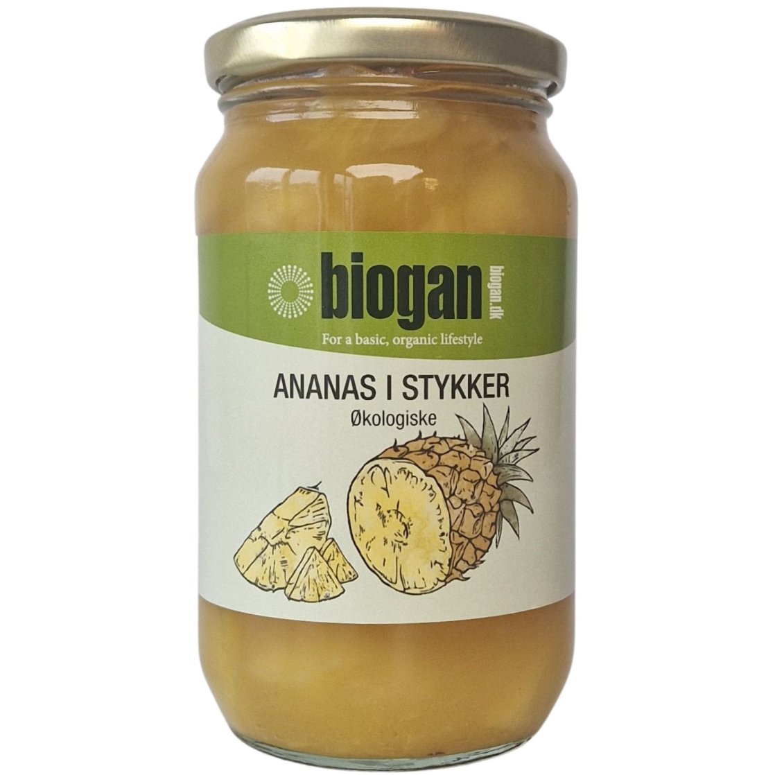 Biogan Ananas i Bitar Ekologisk | 340 g