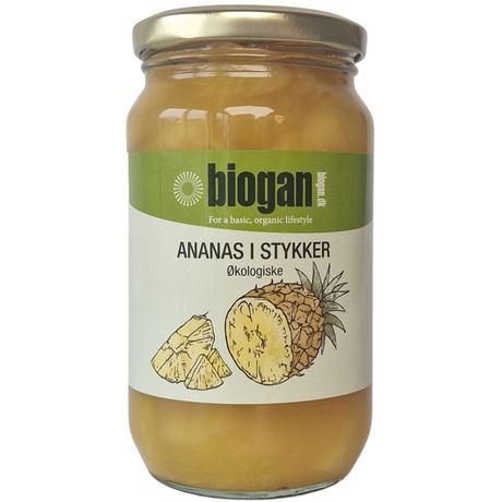 Biogan Ananas i Bitar Ekologisk | 340 g