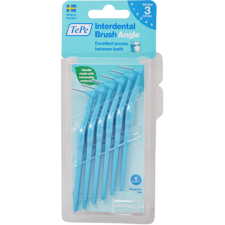 TePe Brush Angle Interdentalborstar Blå | 6 st