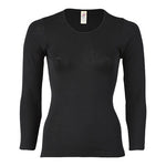 Engel Natur Blus Merinoull & Silke Black | Stl. 34/36