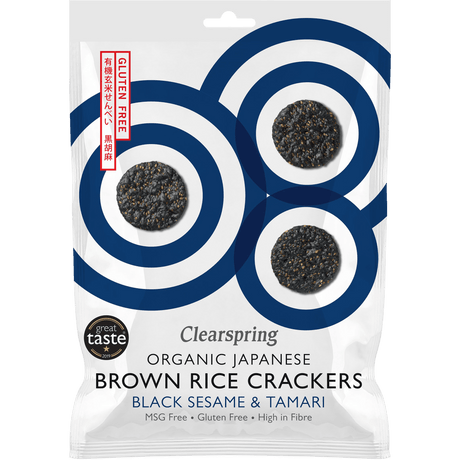 Clearspring Rice Cracker Ekologisk | Black Sesame