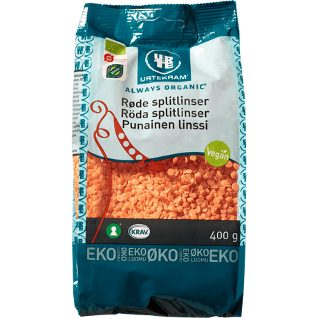 Urtekram Röd Splitlinser Ekologisk | 400 g