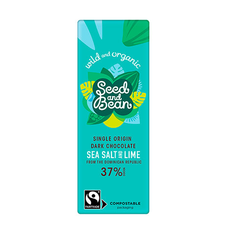 Mjölkchoklad 37% Cornish Sea Salt & Lime EKO