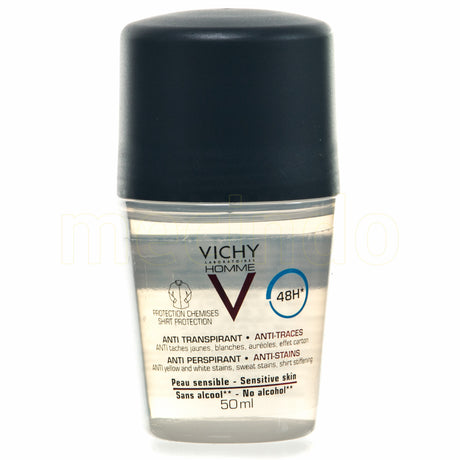 Vichy Homme Anti-Perspirant Shirt Protection Deo Roll-on 48Hr