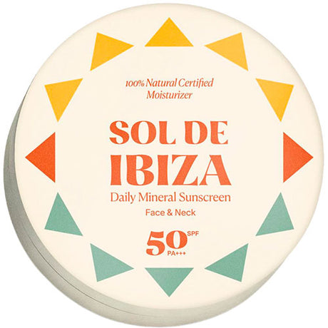 Sol de Ibiza Natural Mineral Sunscreen Ansigt SPF50 | 35 g