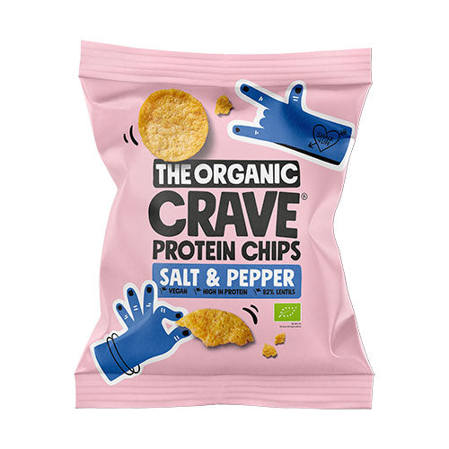 Veganska proteinchips med salt och peppar Ø