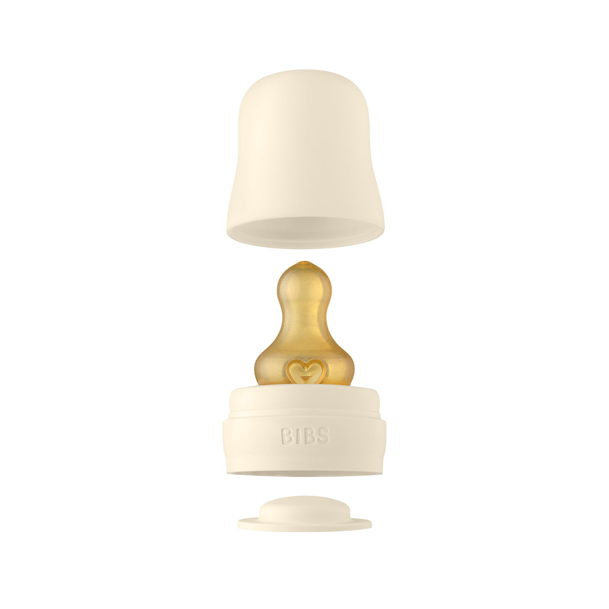 Baby Glass Bottle Complete Set Latex 110ml (Ivory)