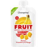 Clearspring Banan, Jordgubb & Mango Fruktpuré EKO | 100 gr