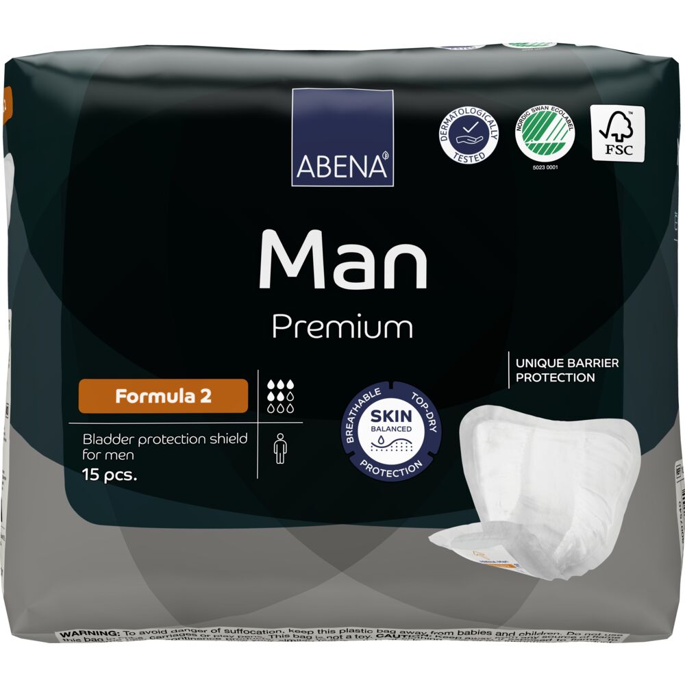 Abena Man Formula 2 för män Inkontinensskydd med tejp | 15 st